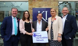 Keith Ian Estate Agent Team pledging support for Herts Mind Network
