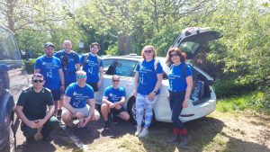 Staff from Keith Ian Estate Agents having a well deserved break on their walk