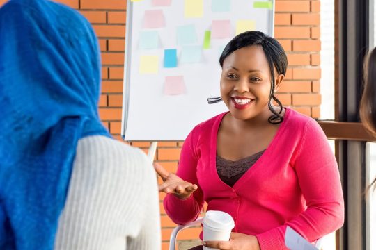 A group of people enjoying a training session and sharing ideas